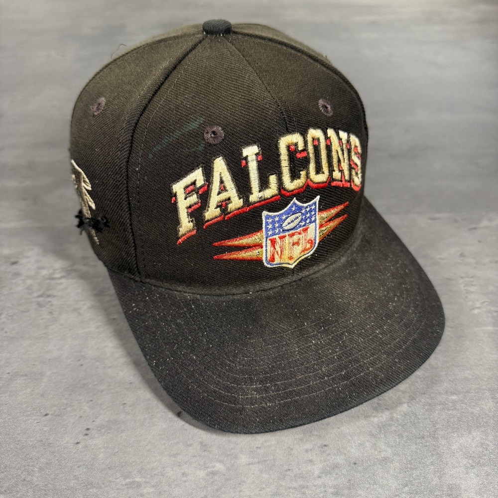 Vintage Atlanta Falcons Logo Athletic Snapback Hat Diamond Pro Line Thrashed‎